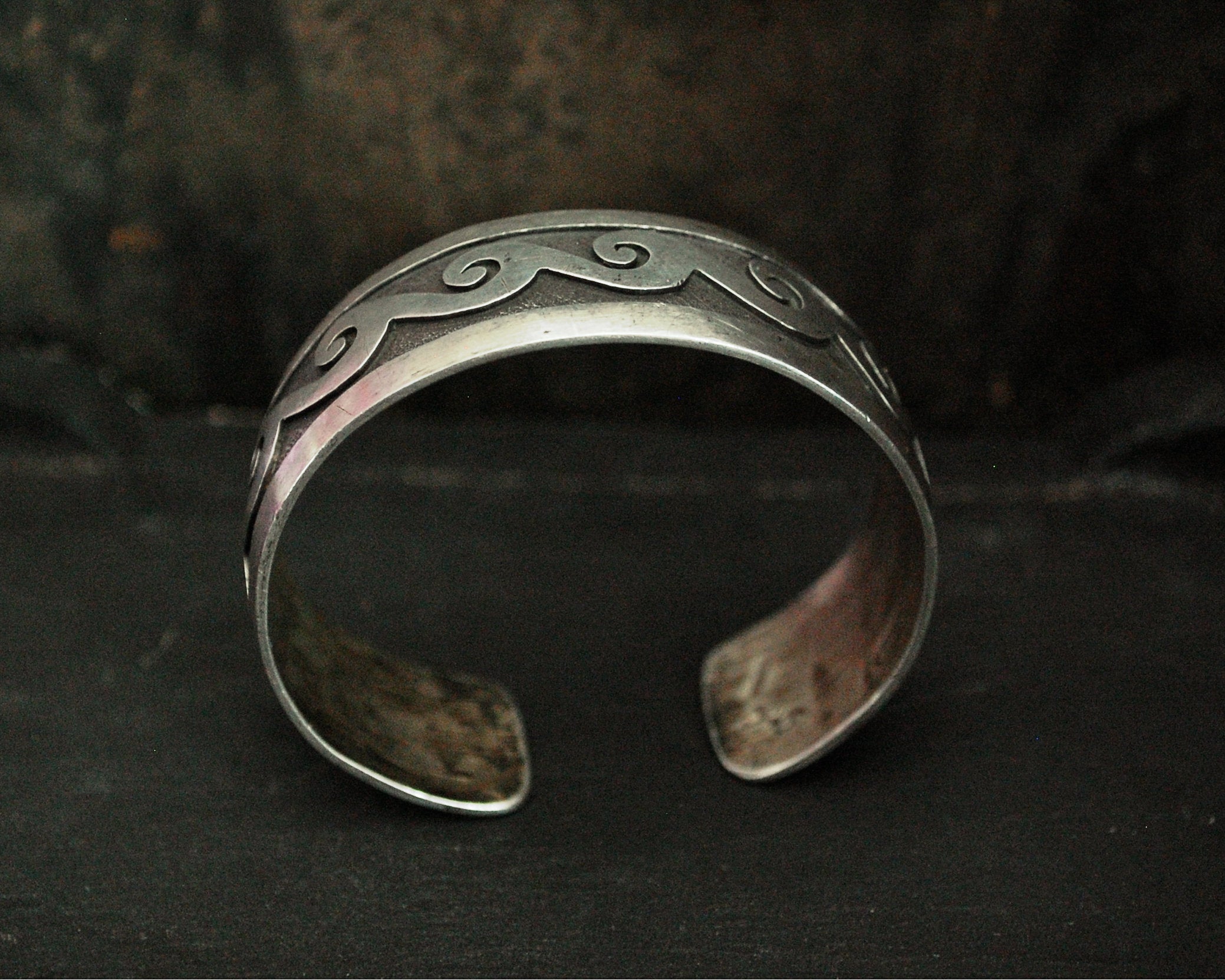 Native American Hopi Cuff Bracelet - Signed