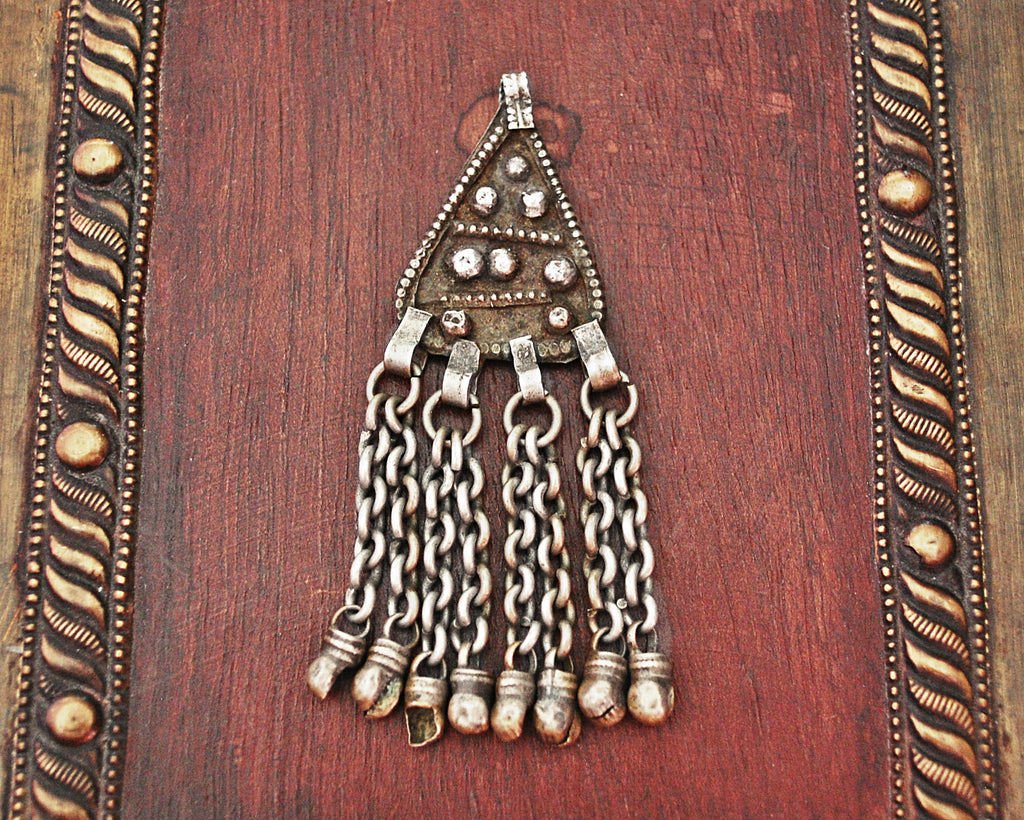 Old Yemeni Bedouin Pendant with Tassels