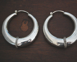 Ethnic Hoop Earrings - LARGE