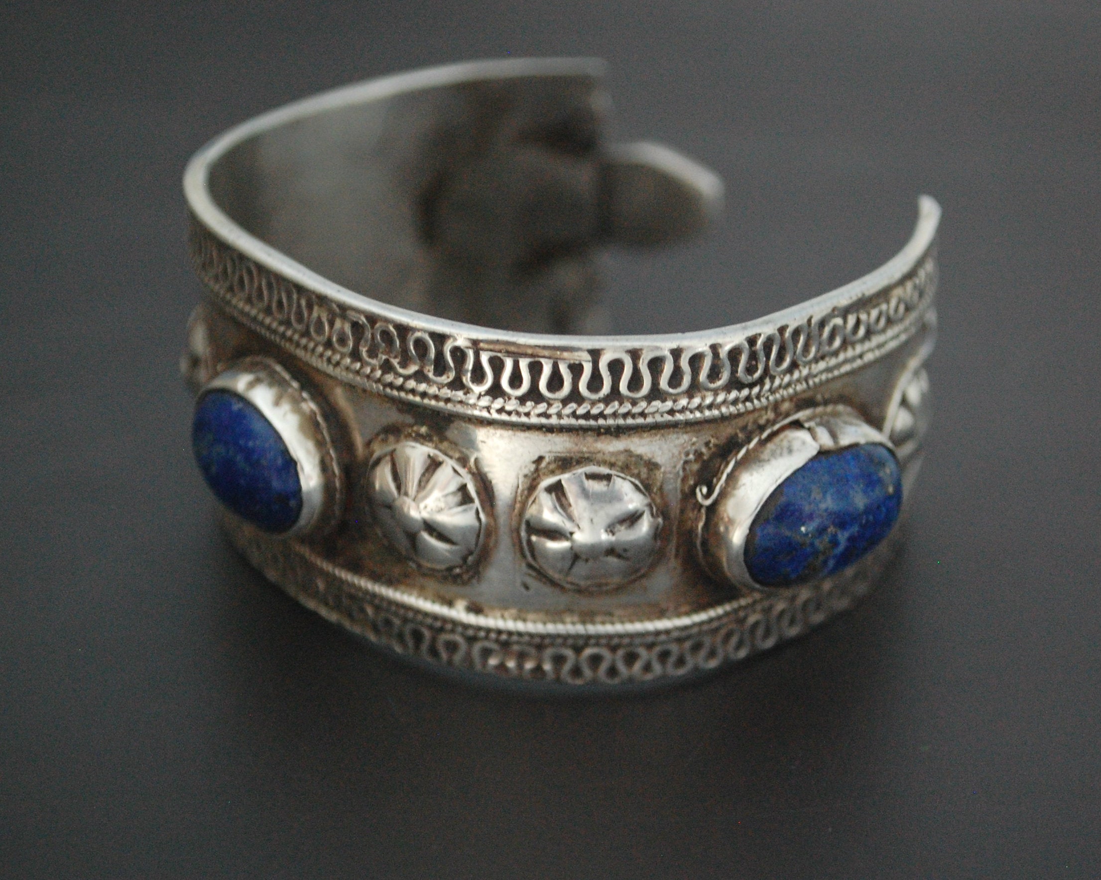 Mexico 925 Silver Cuff Bracelet with Lapis Lazuli | eBay
