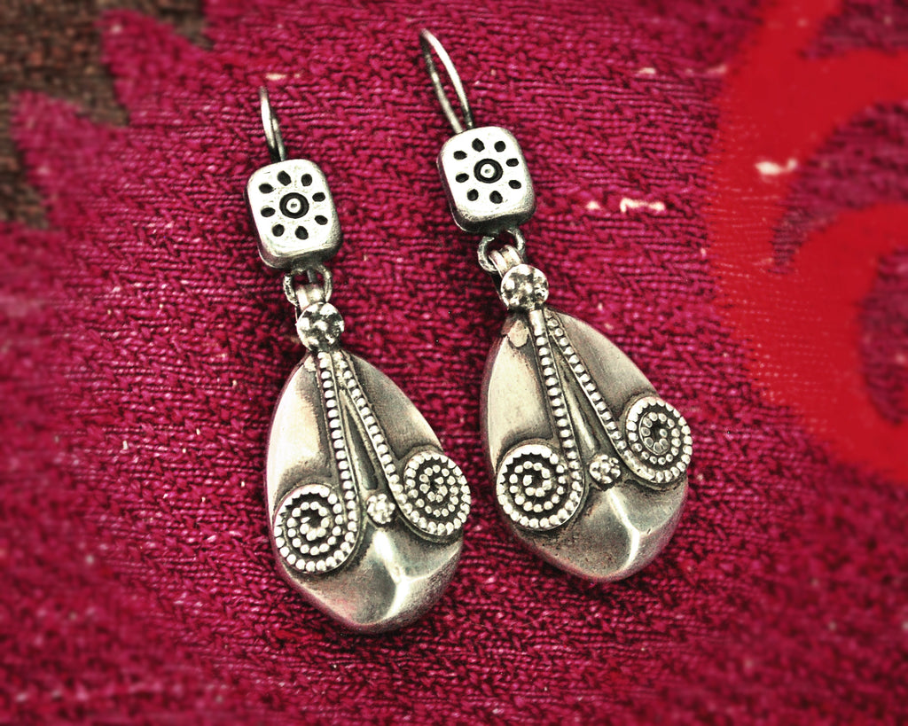 Indian Sterling Silver Dangle Earrings