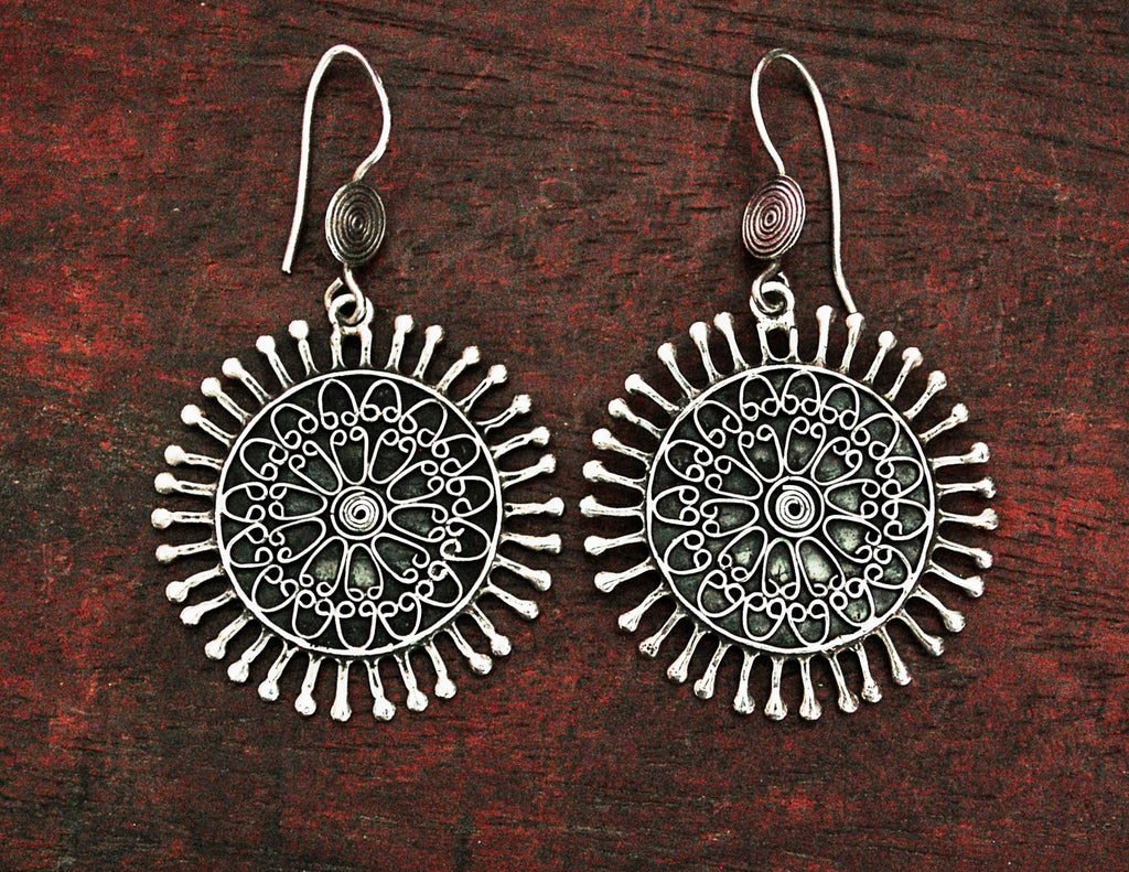 Ethnic Indian Mandala Dangle Earrings