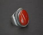 Large Carnelian Ring from India - Size 8