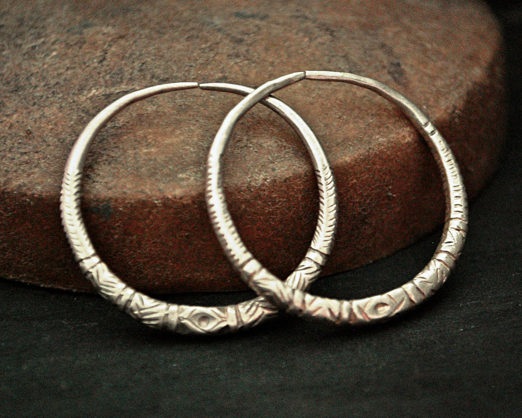 Tribal Afghani Hoop Earrings