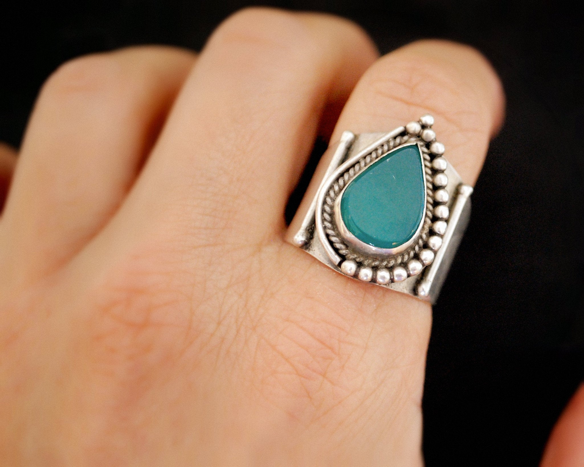 Ethnic Aventurine Ring - Size 9