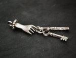 Solid Silver Hand Pendant with Keys