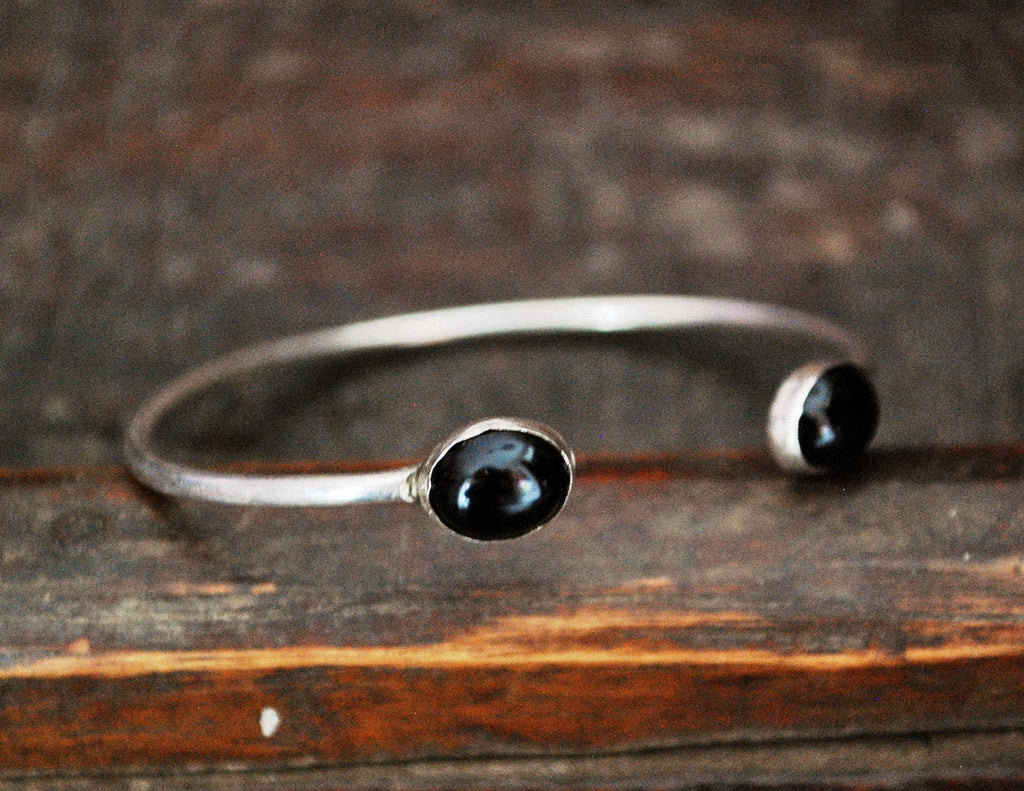 Vintage Onyx Cuff Bracelet