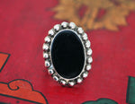 Ethnic Onyx Ring from Mexico - Size 4