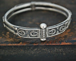 Indian Silver Bracelet - Double Row