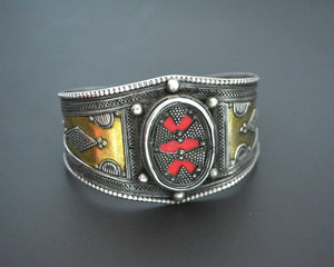 Reserved for A.- Kazakh Gilded Silver Cuff Bracelet