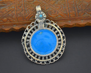 Afghani Enamelled Turquoise Pendant