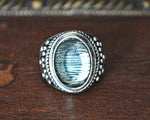 Faceted Crystal Quartz Ring - Size 5.5