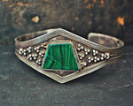 Ethnic Malachite Cuff Bracelet