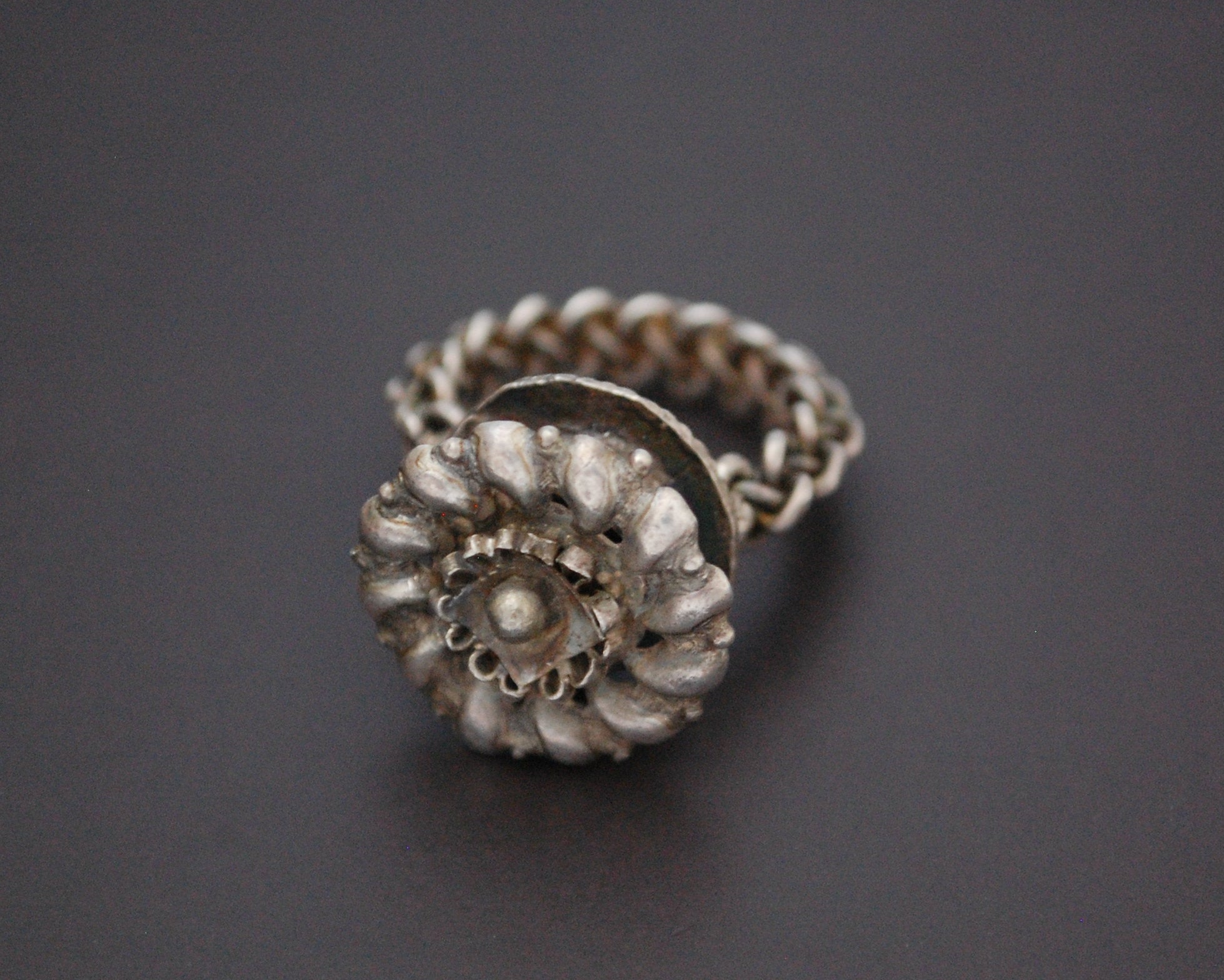 Tribal Rajasthani Silver Ring - Size 6.5