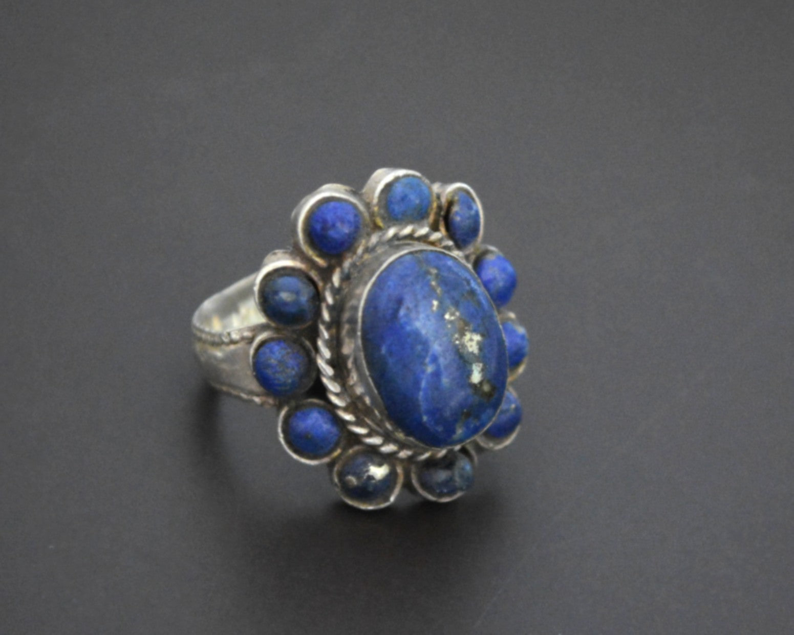 Ethnic Lapis Lazuli Ring from India - Size 8.5