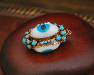 Turkish Evil Eye Gold Pendant