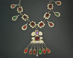 Turkmen Gilded Necklace with Glass Stones