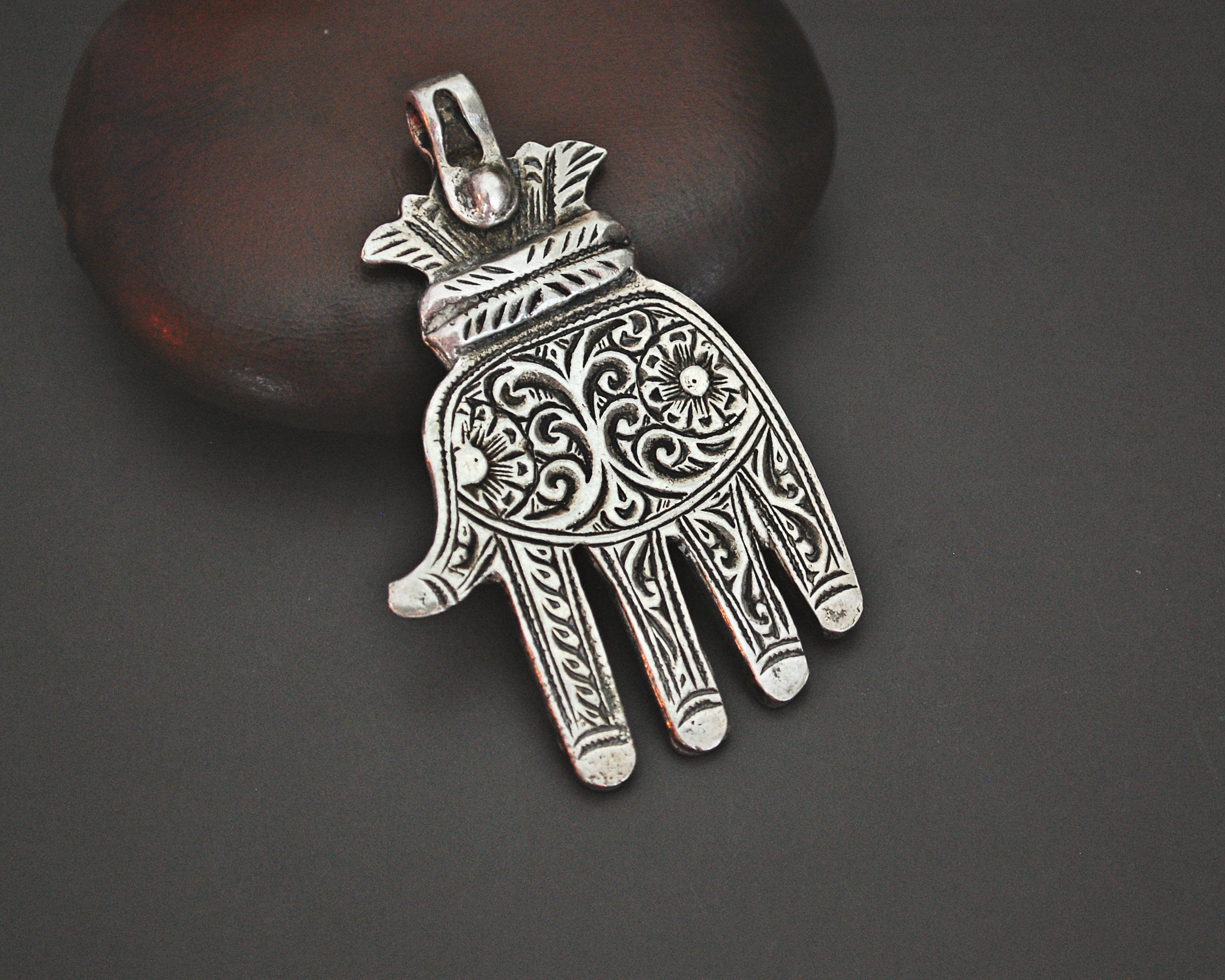 Berber Hamsa Pendant - Hand of Fatima