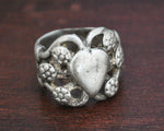 Old Rajasthani Heart Ring - Size 6.5