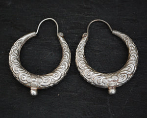 Ethnic Nepali Hoop Earrings - MEDIUM