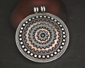 Large Indian Silver Amulet Pendant