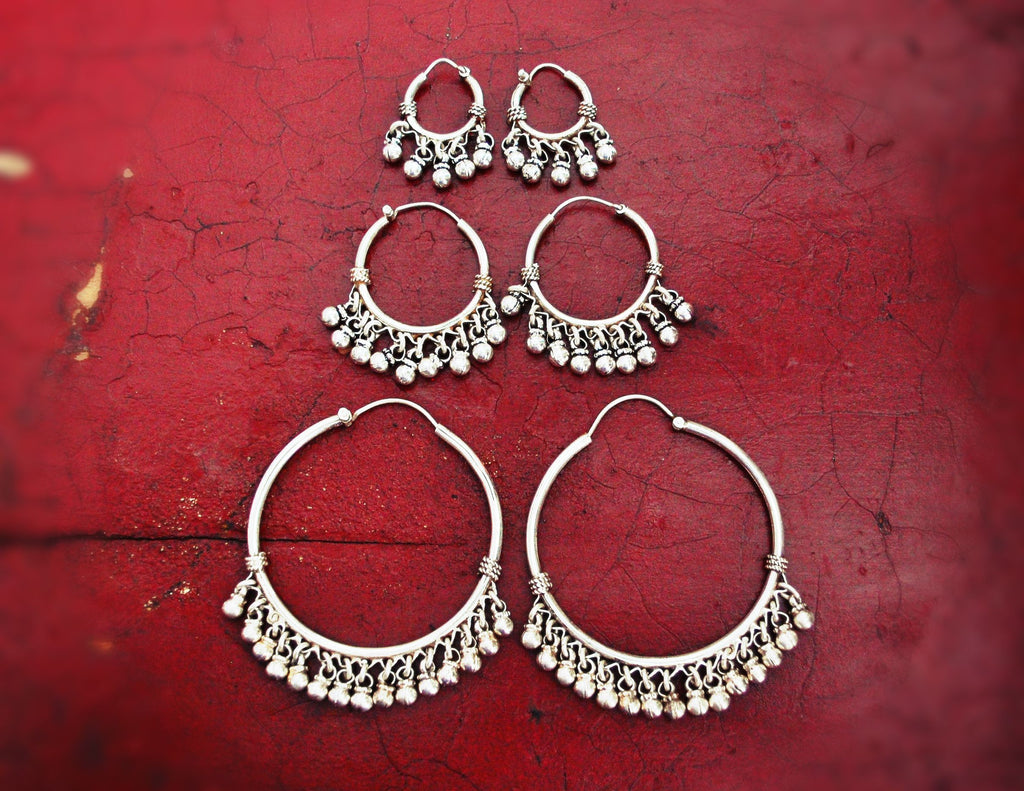 Rajasthani Hoop Earrings with Bells