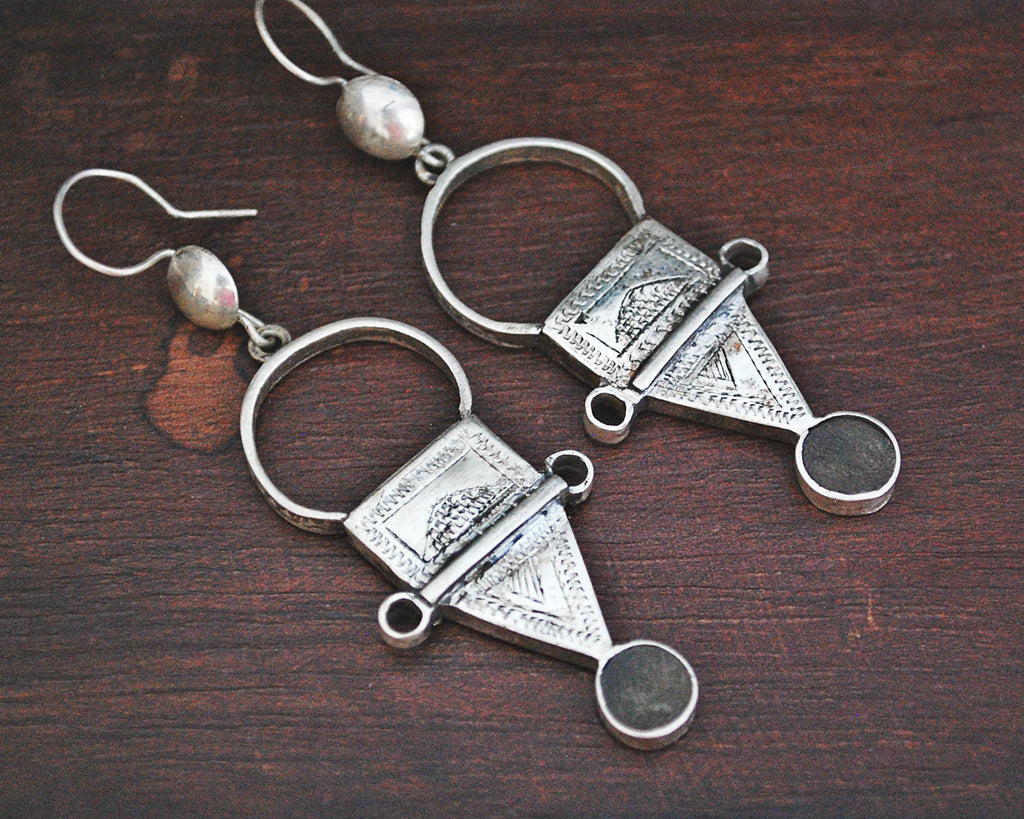 Tuareg Earrings with Carvings