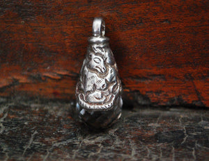 Himalayan Crystal Quartz Pendant with Repoussee Cap