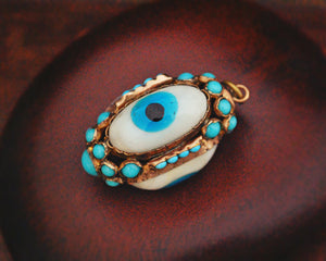 Turkish Evil Eye Gold Pendant