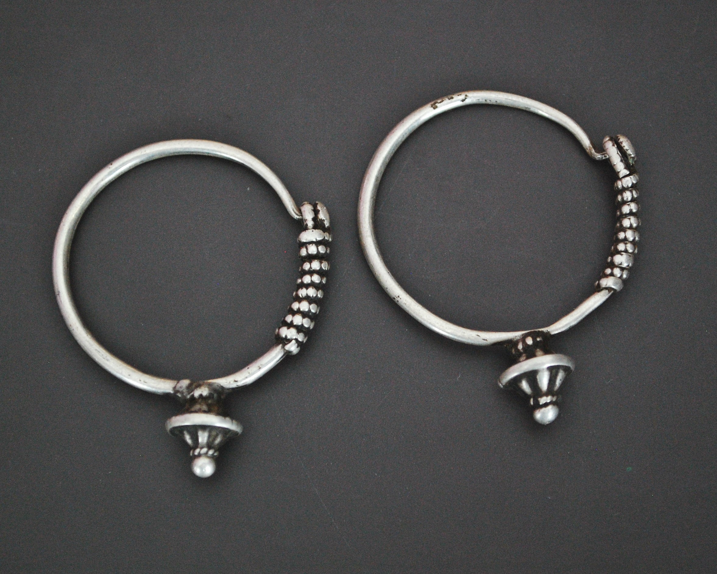 Afghani Poppy Hoop Earrings - Lightweight