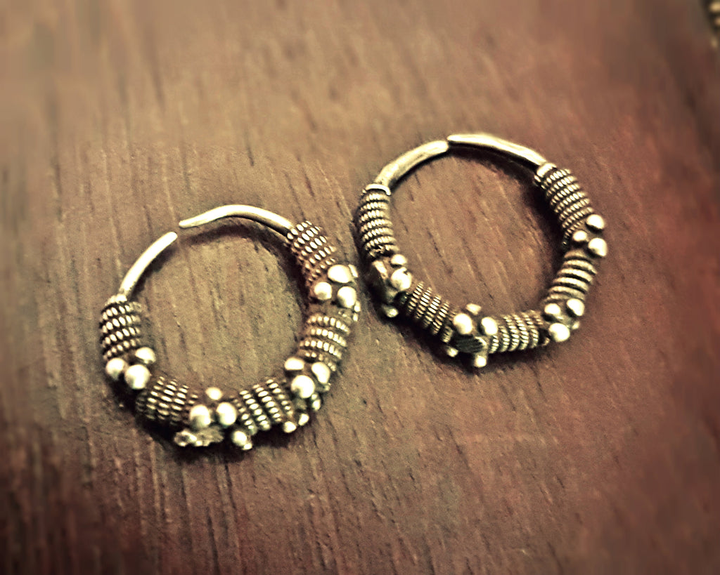 Antique Yemeni Tribal Hoop Earrings