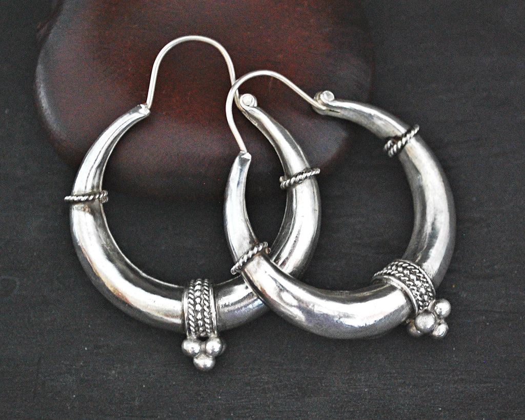 Ethnic Hoop Earrings - LARGE