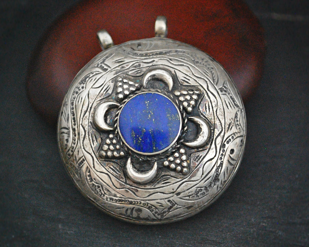 Large Afghani Lapis Lazuli Fish Pendant