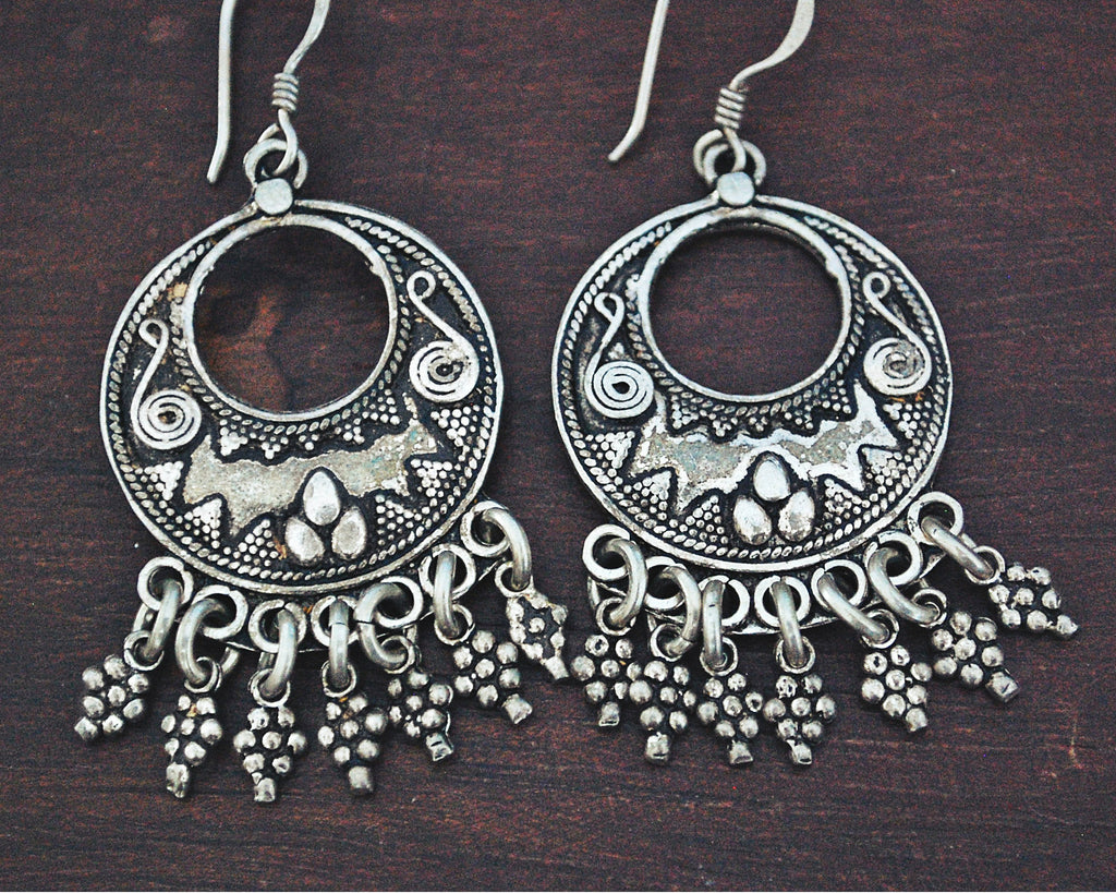 Vintage Indian Silver Earrings