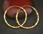 Ethnic Brass Hoop Earrings from India