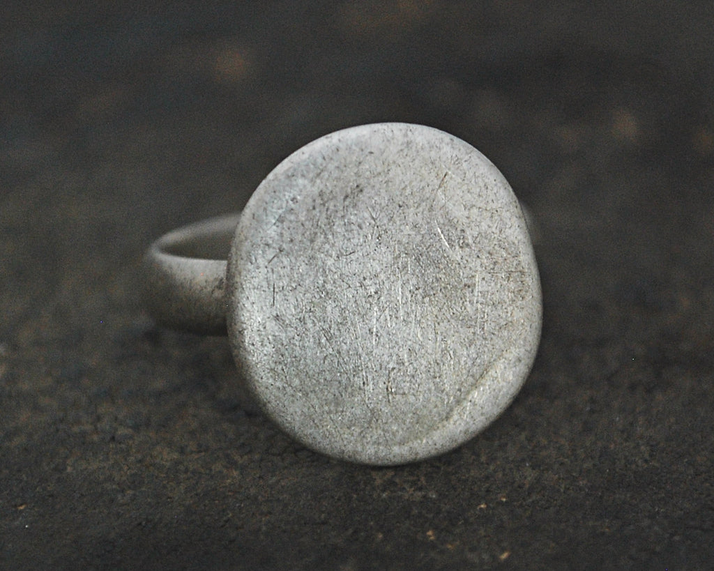 Old Tribal Indian Coin Ring - Size 10.5