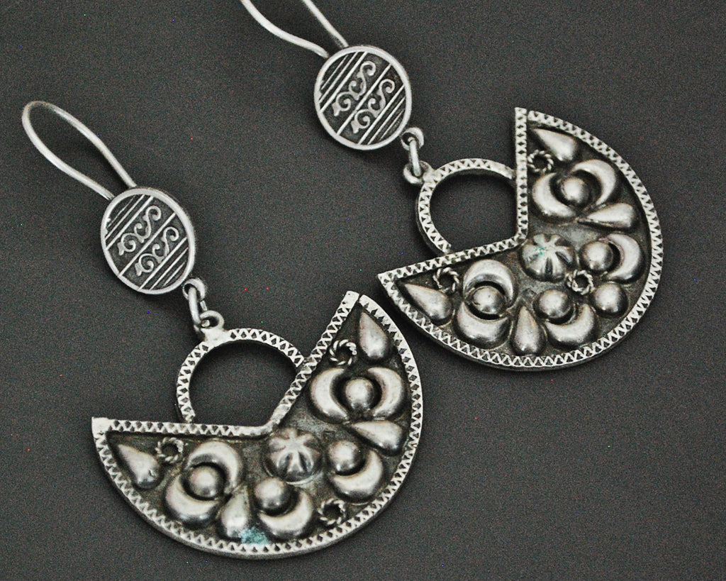 Egyptian Silver Dangle Earrings