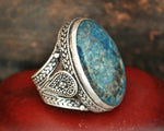 Antique Turkmen Ring with Big Stone - Size 8