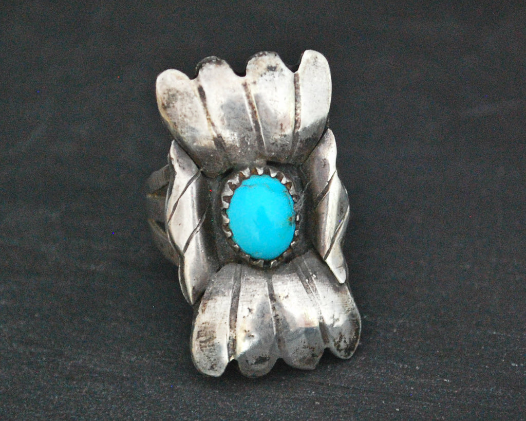 Native American Turquoise Ring - Size 7.5