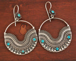 Ethnic Turquoise Earrings from India