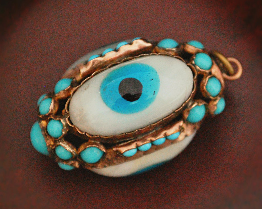 Turkish Evil Eye Gold Pendant