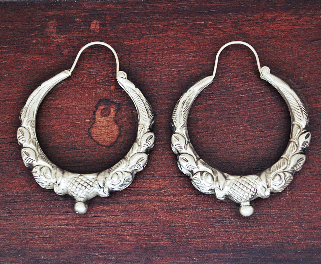 Ethnic Nepali Hoop Earrings - LARGE