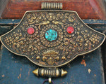 Huge Tibetan Gau Box with Coral and Turquoise