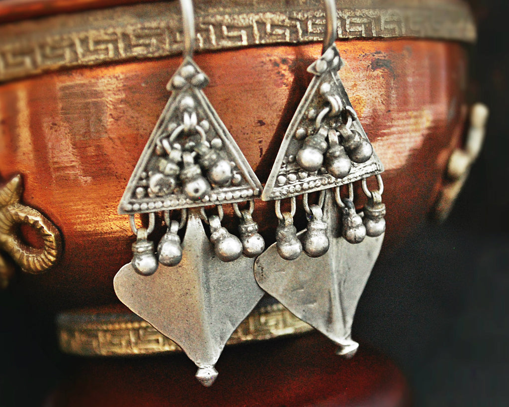 Rajasthani Tribal Silver Earrings