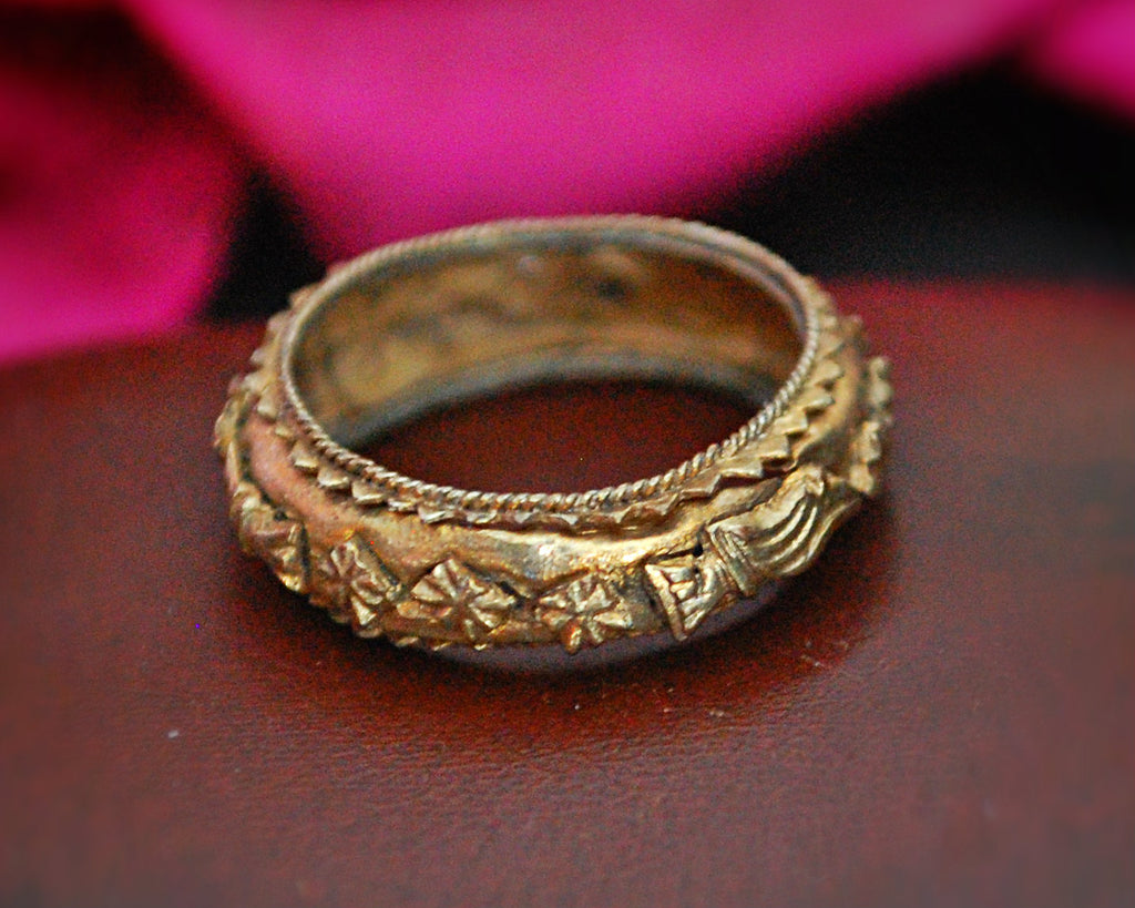 Indonesian Gilded Band Ring - Size 5.5