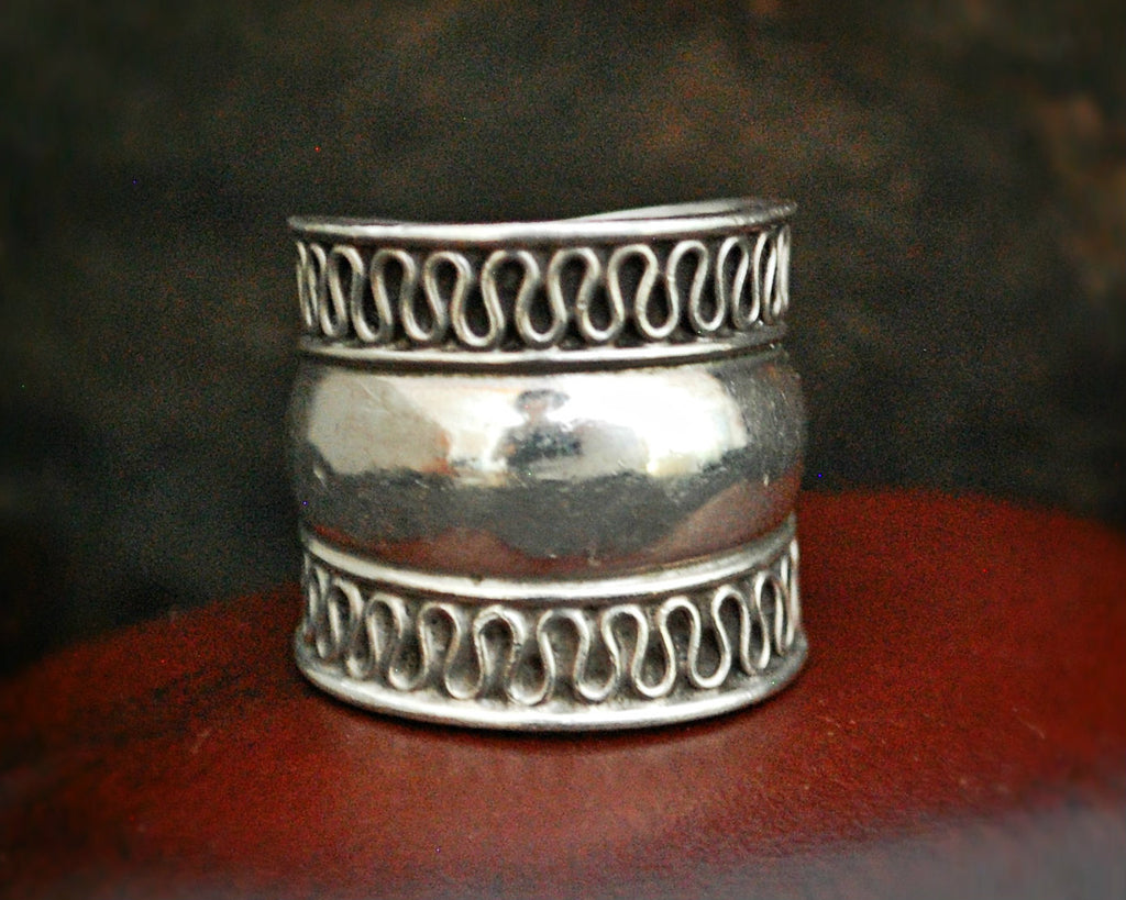 Ethnic Cigar Band Ring - Size 8