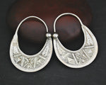 Tuareg Hoop Earrings with Carvings