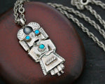 Navajo Kachina Pendant on Silver Chain