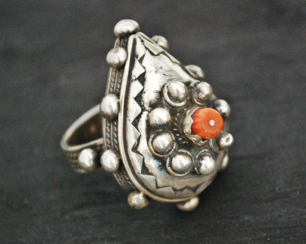 Gorgeous Berber Coral Ring - Size 8