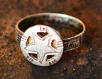 Old Berber Silver Star Ring - Size 9.5